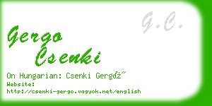 gergo csenki business card